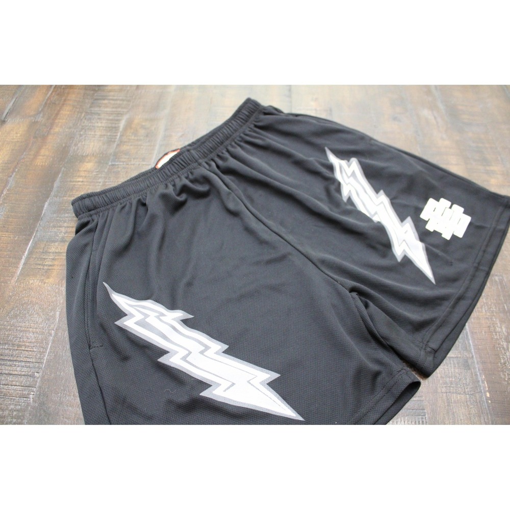 Eric Emanuel Shorts Mens 3XL Black Athletic Mesh Lightning Bolt EE Logo 5 Inseam